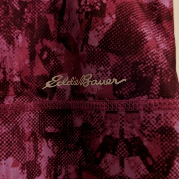 M Eddie Bauer Pink Mosaic Cropped Yoga Pants! - Picture 4 of 4